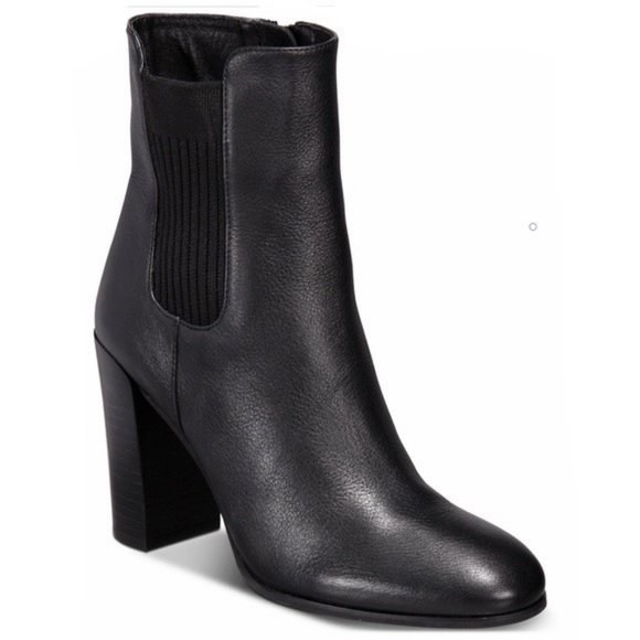 NIB ~ KENNETH COLE JUSTIN ANKLE BOOTS BLACK LEATHER sz 9.5 - Picture 3 of 8